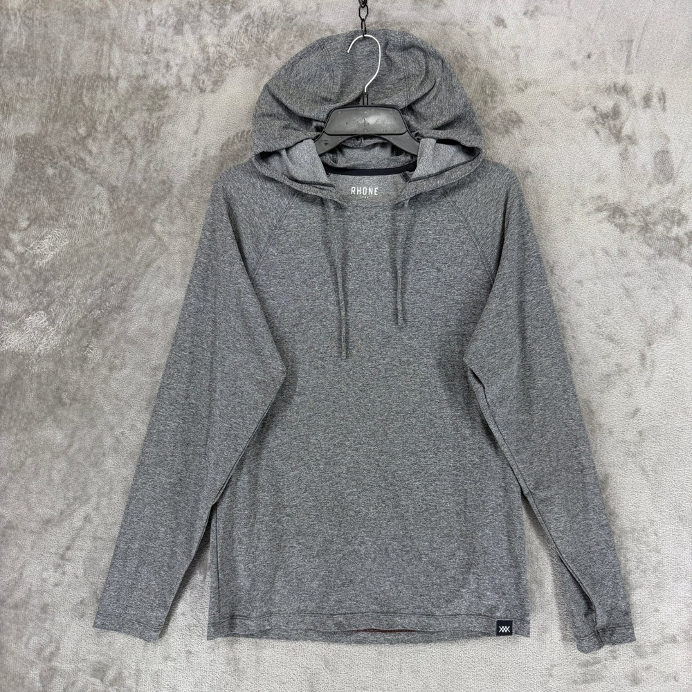 Rhone Reign Hoodie Mens Small Gray Heather‎ Active Pullover 101099 Raglan Sleeve